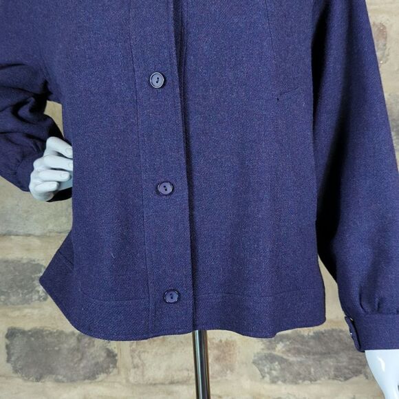 vintage James Pringle of Scotland wool coat Woman's size 14 Blue - Picture 3 of 16